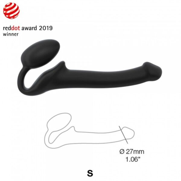 SEMI REALISTIC BENDABLE STRAP ON BLACK   S - obrazek 6