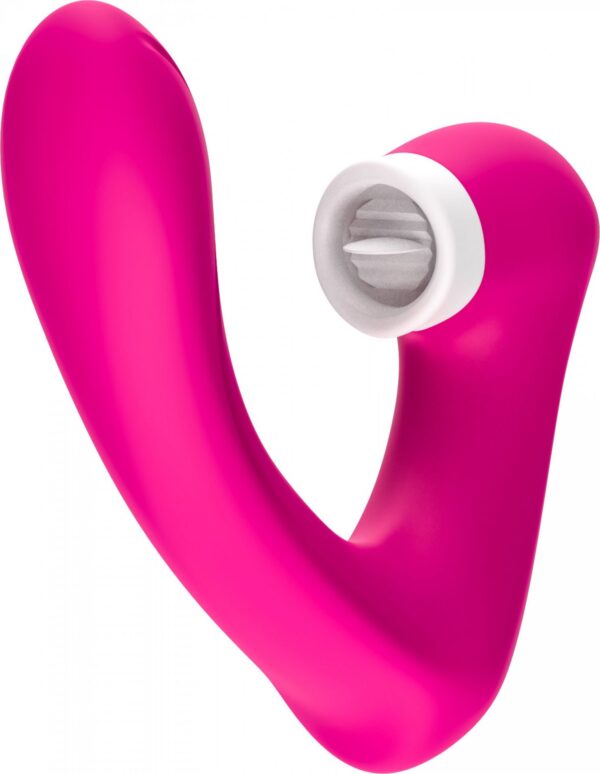 Stymulator silicone 2*9 vibration function Rose Red - obrazek 6