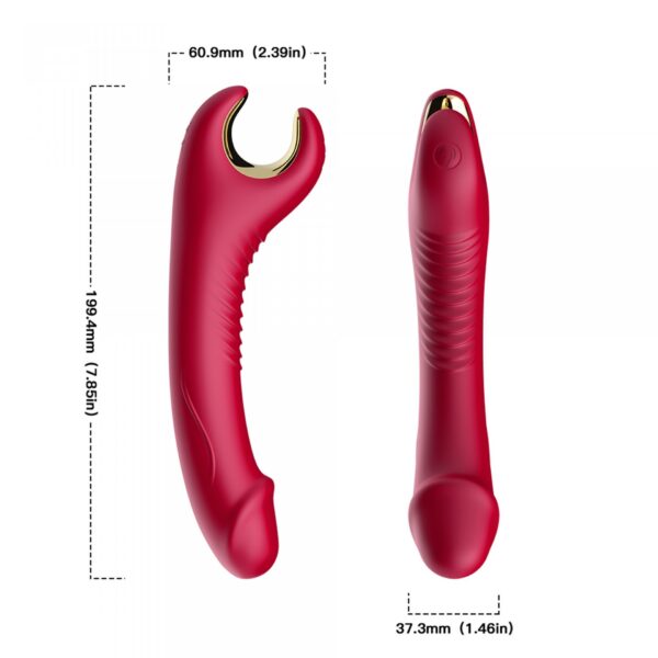 Stymulator silicone 9 vibration function Red - obrazek 6