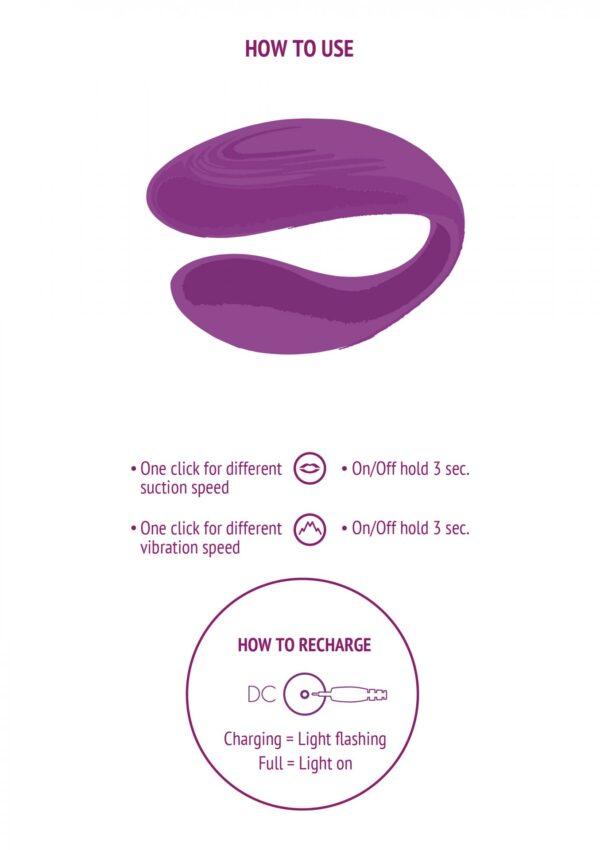 Bound Love Couples Vibrator Purple - obrazek 6