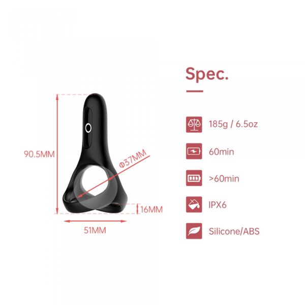 Magic Motion   Rise Smart Wearable Cockring Black - obrazek 6