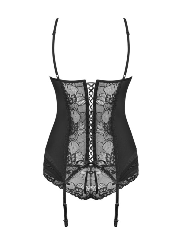 Bielizna Heartina gorset i figi czarny  S/M - obrazek 6