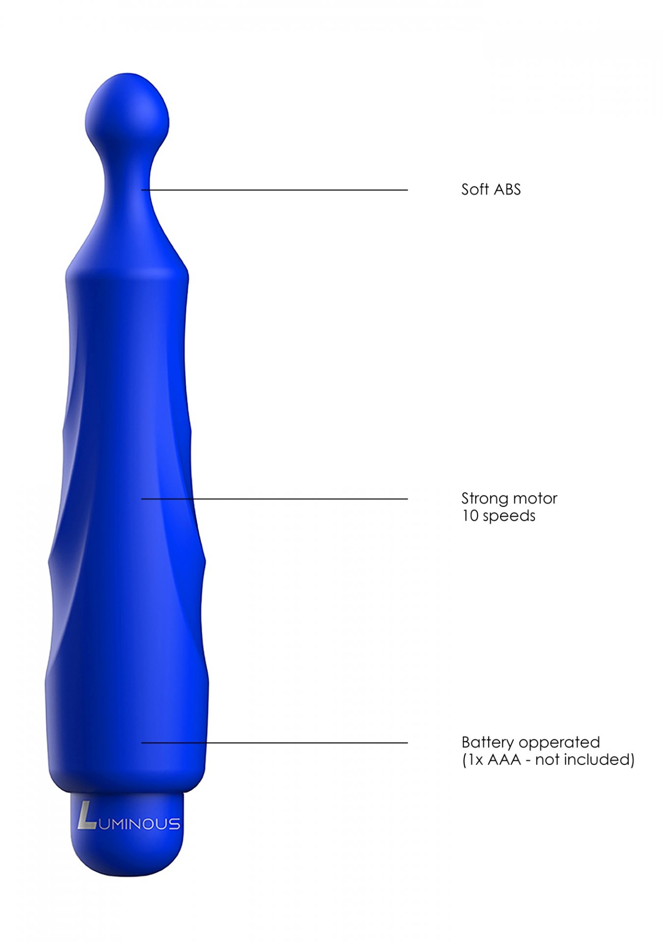 Dido ABS Bullet With Sleeve 10 Speeds Royal Blue - obrazek 6