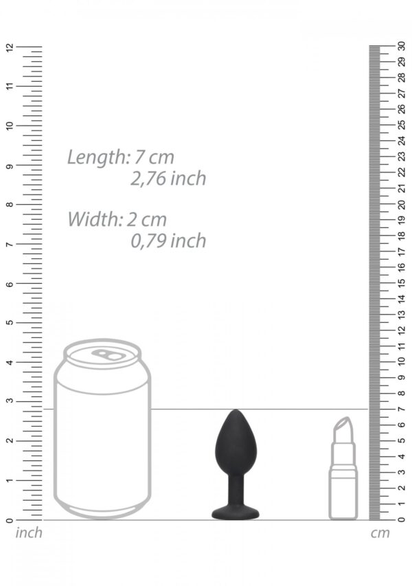 Silicone Butt Plug with Removable Jewel - obrazek 6