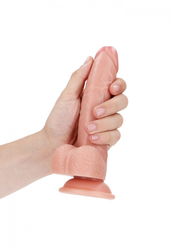 Curved Realistic Dildo  Balls  Suction Cup   7/ 18 cm - obrazek 6
