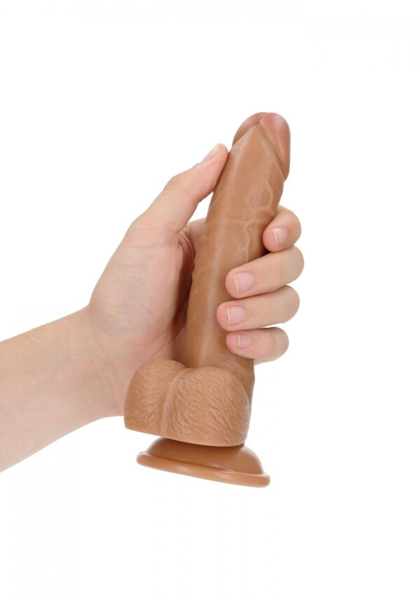 Curved Realistic Dildo  Balls  Suction Cup   7/ 18 cm - obrazek 6