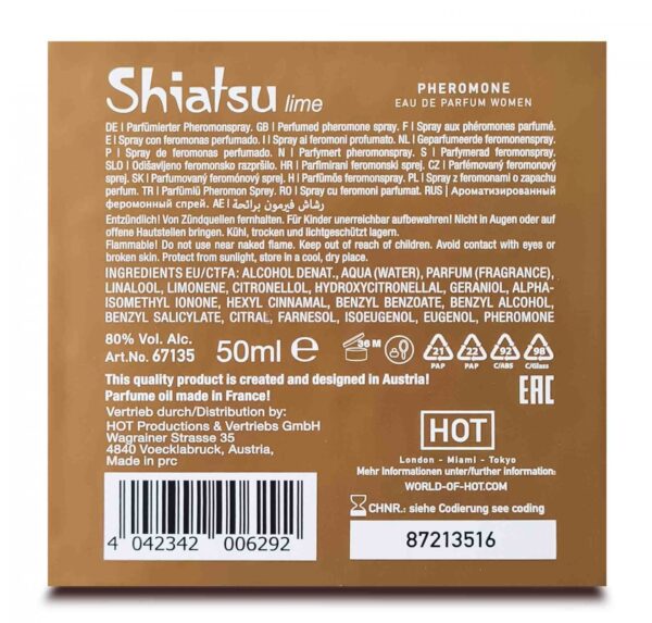 SHIATSU Pheromon Fragrance woman lime  50 ml - obrazek 6