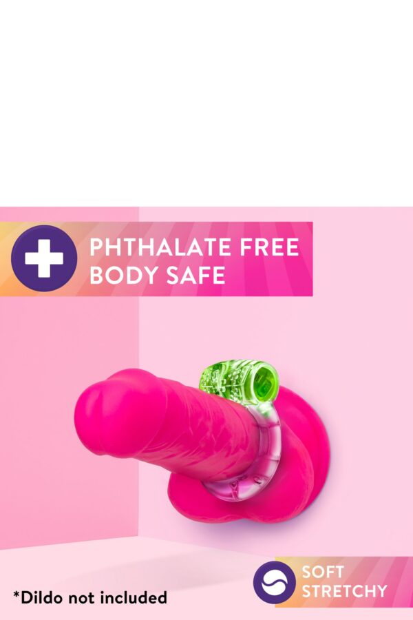 PLAY WITH ME AROUSER VIBRATING C RING GREEN - obrazek 6