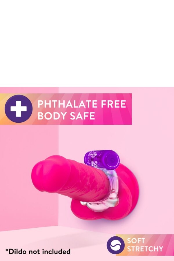 PLAY WITH ME ONE NIGHT STAND VIBRATING C RING PURPLE - obrazek 6