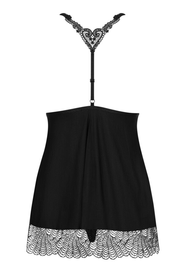Bielizna Chiccanta babydoll i stringi czarna L/XL - obrazek 6