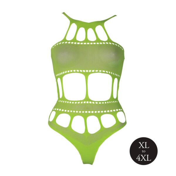 Body with Grecian Neckline   Neon Green   XL/XXXXL - obrazek 6
