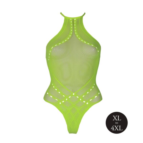 Body with Halter Neck   Neon Green   XL/XXXXL - obrazek 6