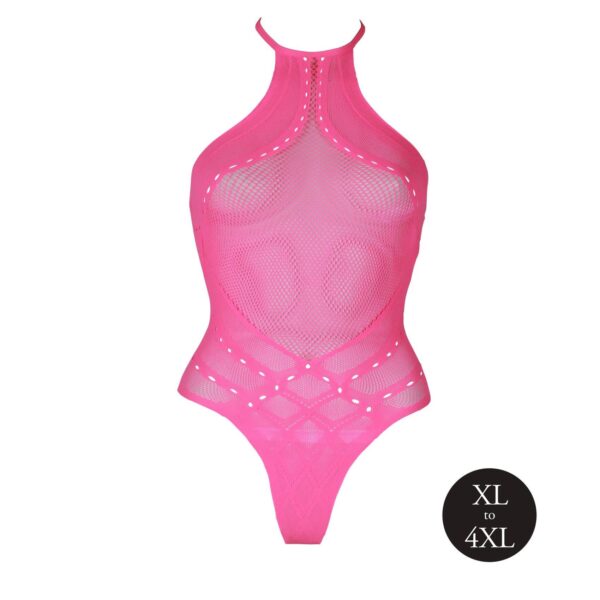 Body with Halter Neck   Neon Pink   XL/XXXXL - obrazek 6