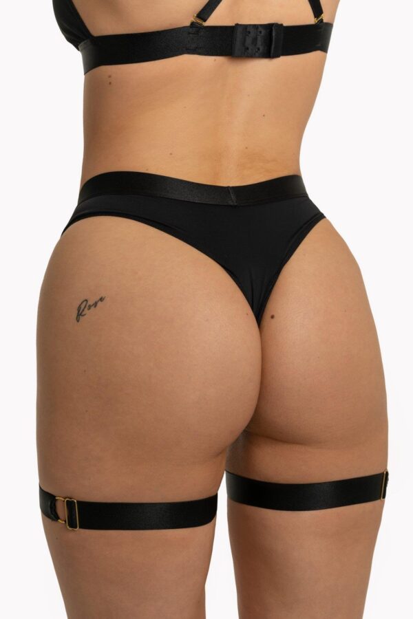 SEILA set black (bra+string) L/XL - obrazek 6