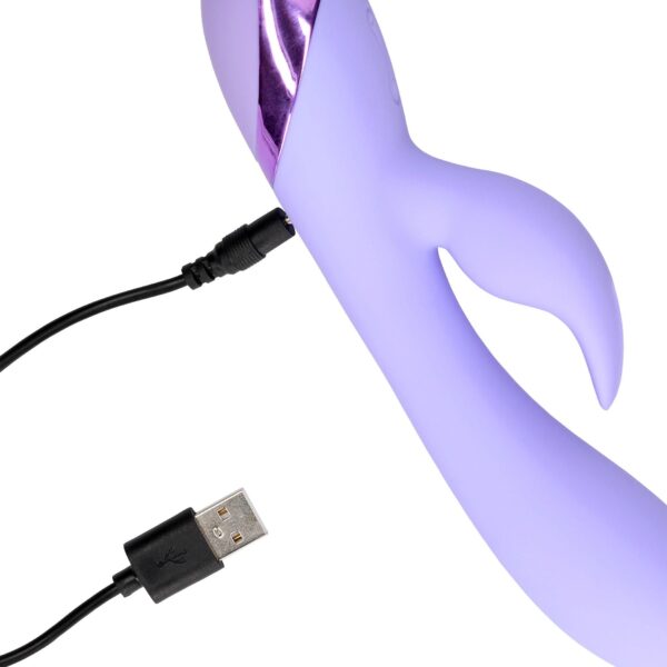 Smooth Silicone Rabbit Vibrator   Digital Lavender - obrazek 6