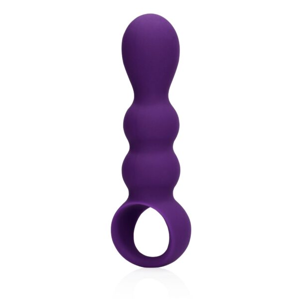 Teardrop Shaped Anal Vibrator   Clear Purple - obrazek 6