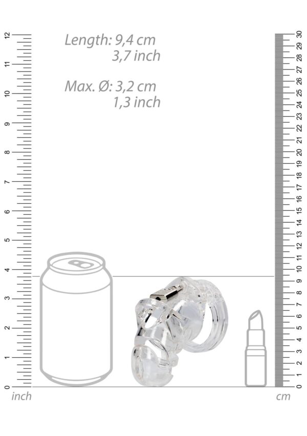 Model 25   Chastity Cage   3.5 / 9 cm   Transparent - obrazek 6