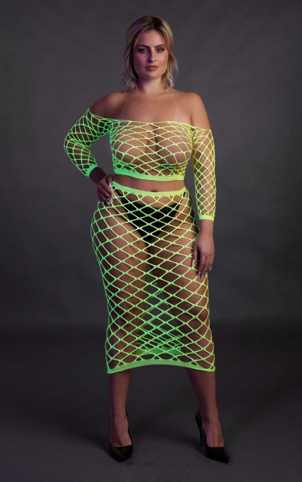 Long Sleeve Crop Top and Long Skirt  XL/XXXXL - obrazek 6