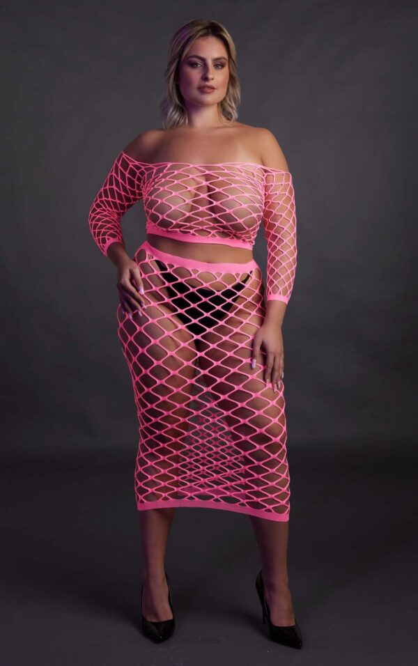 Long Sleeve Crop Top and Long Skirt  XL/XXXXL - obrazek 6