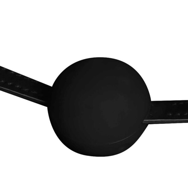 Head Harness with Mouth Cover and Breathable Ball Gag   Black - obrazek 6