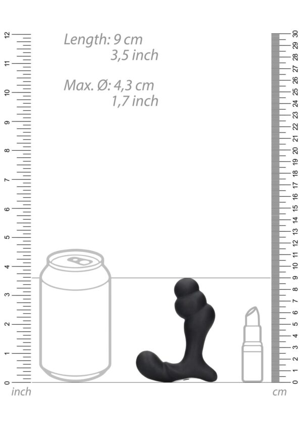 Stacked Vibrating Prostate Massager with Remote Control   Black - obrazek 6
