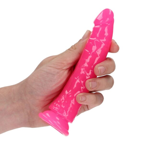 Slim Realistic Dildo with Suction Cup   Glow in the Dark   6 / 15,5 cm - obrazek 6