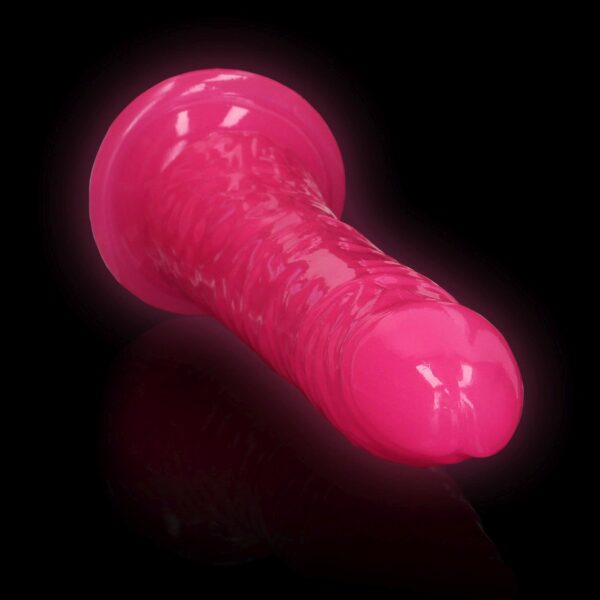 Slim Realistic Dildo with Suction Cup   Glow in the Dark   8 / 20 cm - obrazek 6