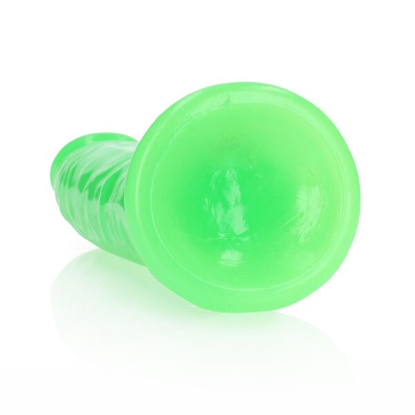 Slim Realistic Dildo with Suction Cup   Glow in the Dark   9 / 22,5 cm - obrazek 6