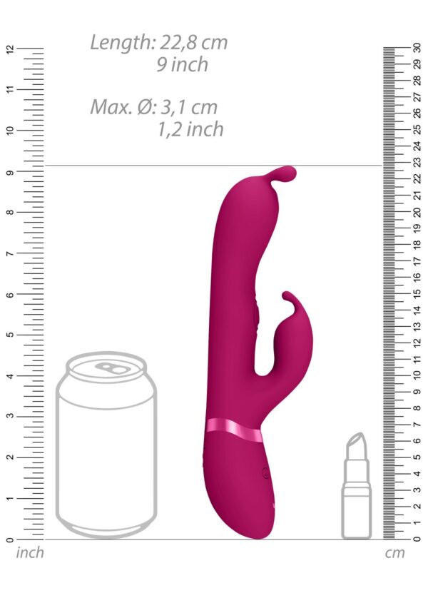 Gada   Vibrating Bunny Ear G Spot Rabbit with Pulse Wave Shaft - obrazek 6