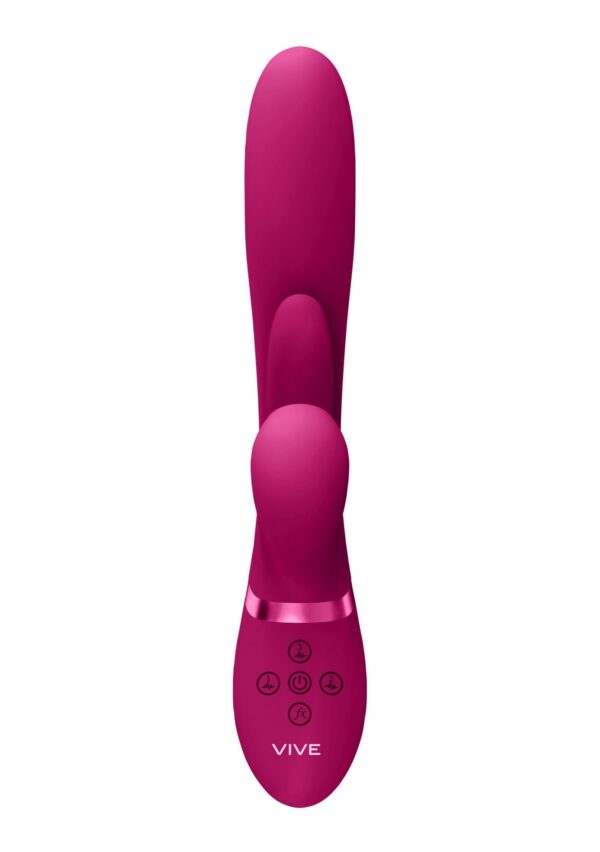 Kura   Thrusting G Spot Vibrator with Flapping Tongue and Pulse Wave Stimulator - obrazek 6