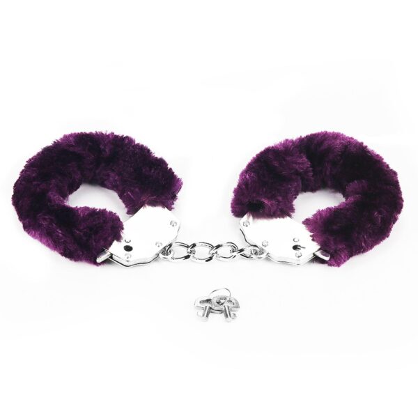 Fetish Pleasure Fluffy Handcuffs Purple - obrazek 6