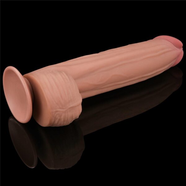 12 King Sized Sliding Skin Dual Layer Dong - obrazek 6