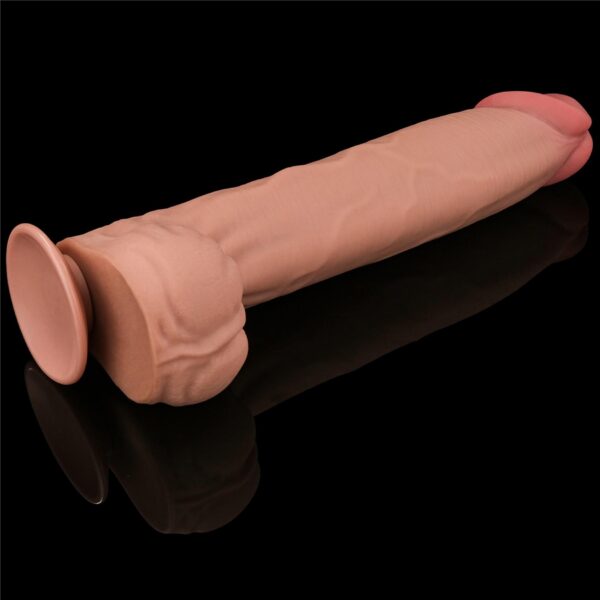 14 King Sized Sliding Skin Dual Layer Dong - obrazek 6