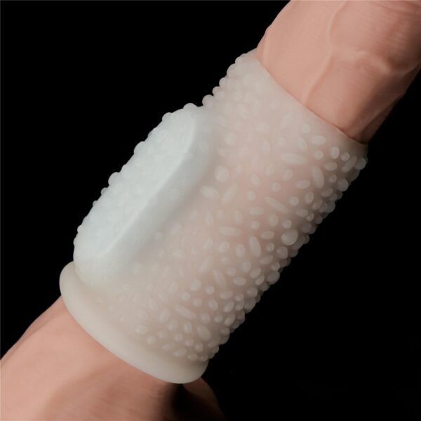 Vibrating Drip Knights Ring (White) - obrazek 6