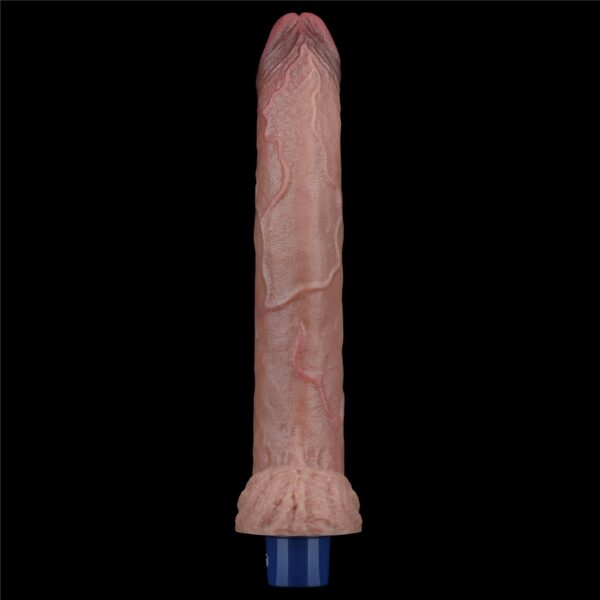 11 REAL SOFTEE Rechargeable Silicone Vibrating Dildo - obrazek 6