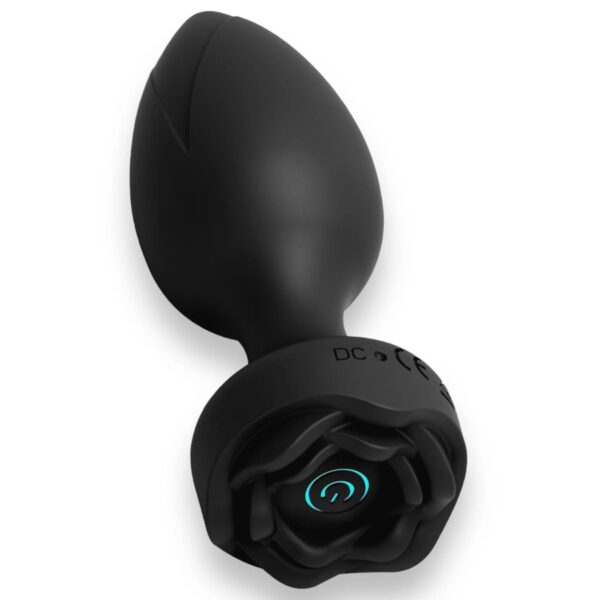 Power Escorts   Princess Plug   Remote Rose Design Plug   USB Rechargeable   10 Functions   Black - obrazek 6