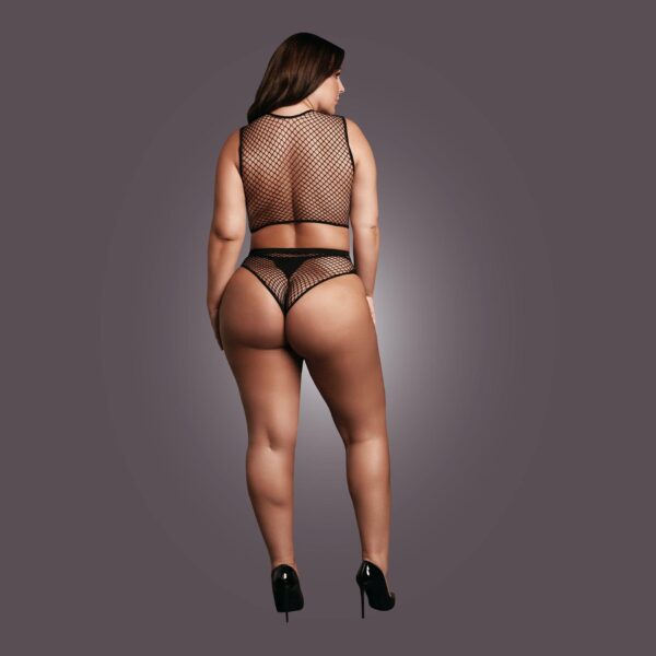 2 piece with crop top, pantie and fishnet structure. - obrazek 6