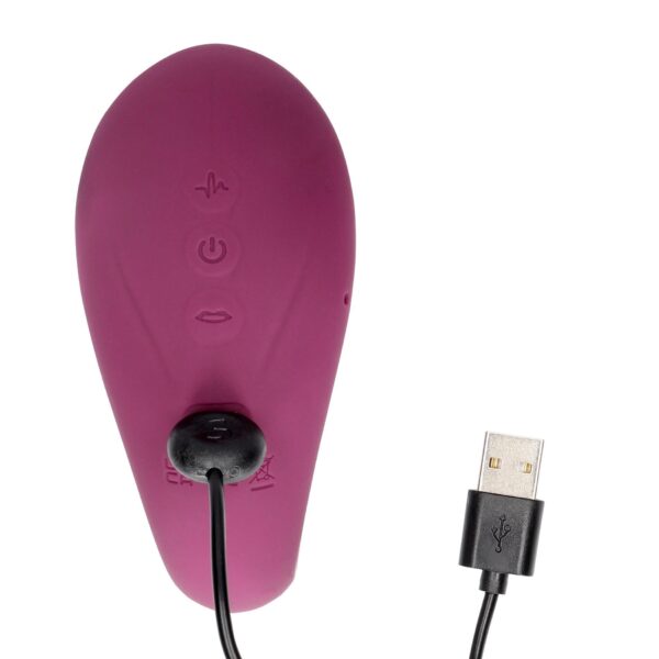 Twitch 3   Rechargeable Vibrator & Suction   Silicone   10 Speed   Burgundy - obrazek 6