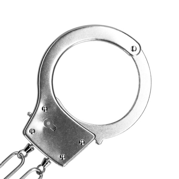 Metal Hand Cuffs   Silver - obrazek 6