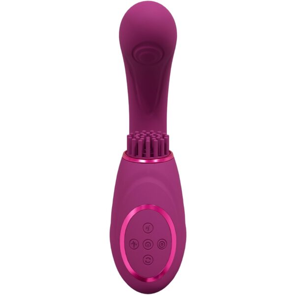 Gen   Rechargeable Triple Action G Spot Vibrator with Pulse Wave  and Vibrating Bristles   Pink - obrazek 6