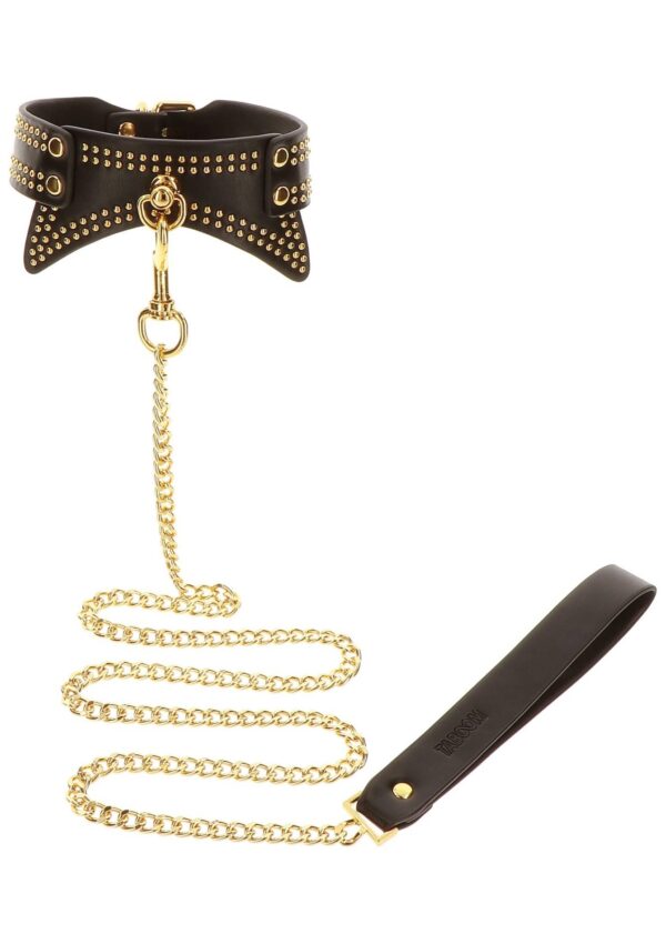 Studded Collar and Leash Black - obrazek 6