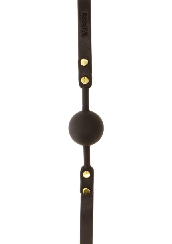 Studded Mouth Gag Black - obrazek 6