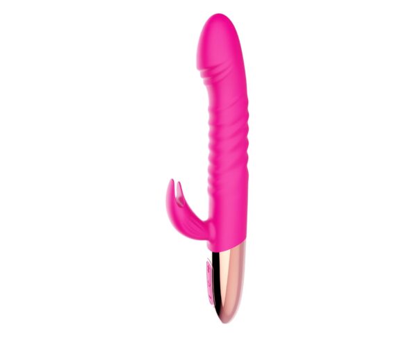 Wibrator   Rechargeable Thrusting Vibrator USB 10 Functions   Heating - obrazek 6