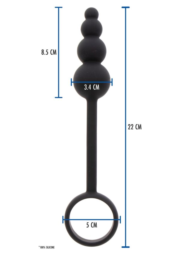 Anal Snake Plug & Penis Ring Black - obrazek 6