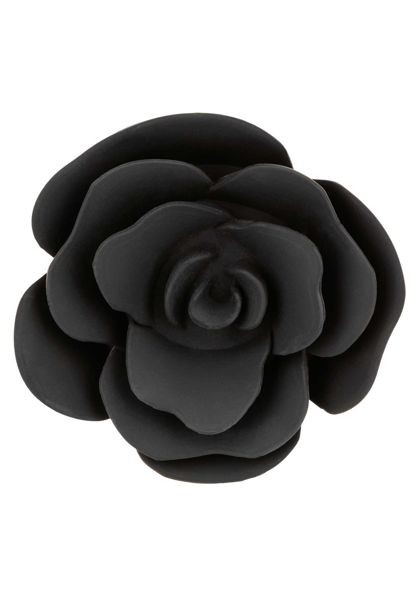 Small Rose Anal Plug Black - obrazek 6