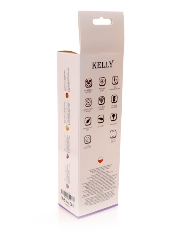 Wibrator KELLY Purple  12 vibration functions / 8 stimulation functions USB - obrazek 6