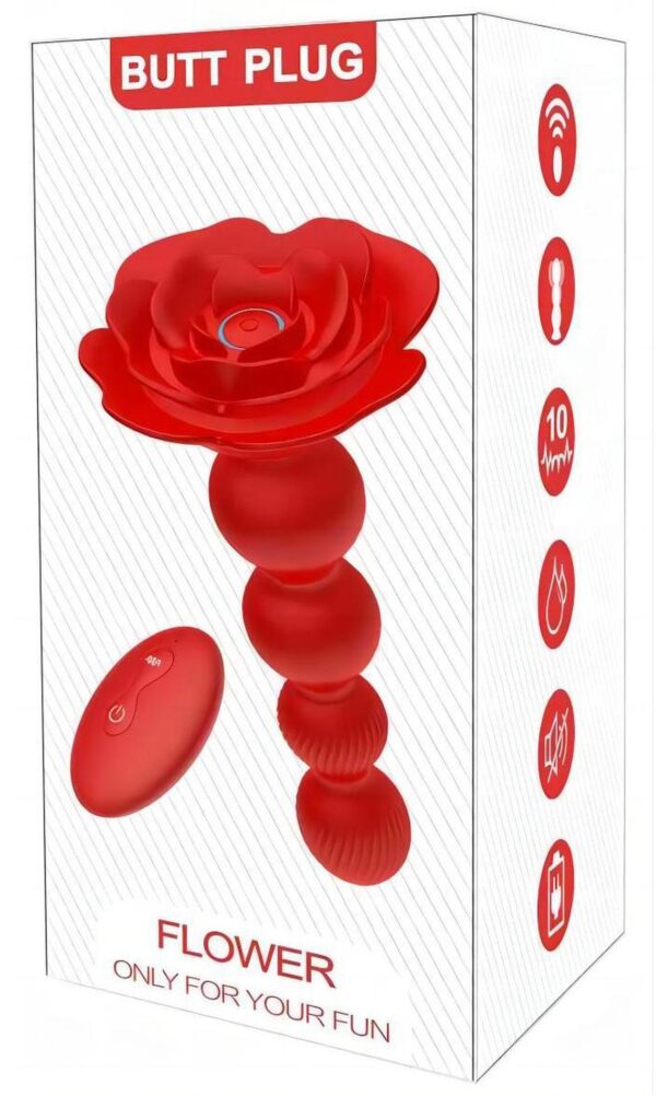 Rose rotating anal beads - obrazek 6