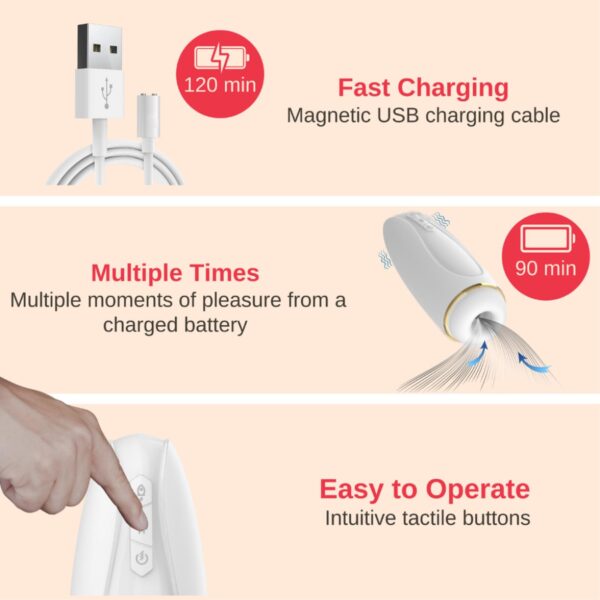 Masturbator   Nappex™ Branco White   Premium Mastubators (10 Languages) - obrazek 6