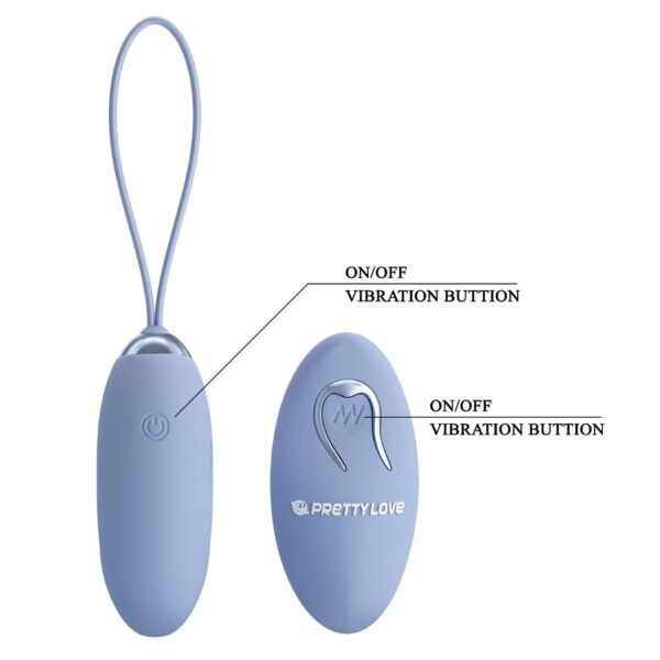PRETTY LOVE   JULIA Dream chaser 2, Blue, Wireless remote control 12 vibration functions - obrazek 5