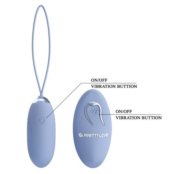 PRETTY LOVE   JENNY Dream chaser 1, Blue, Wireless remote control 12 vibration functions - obrazek 5